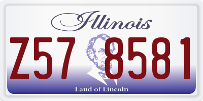 IL license plate Z578581