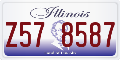 IL license plate Z578587