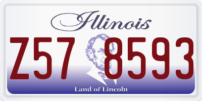 IL license plate Z578593