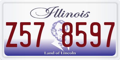 IL license plate Z578597