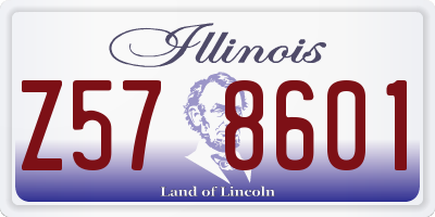 IL license plate Z578601