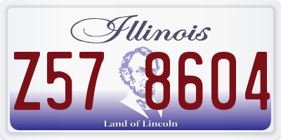 IL license plate Z578604