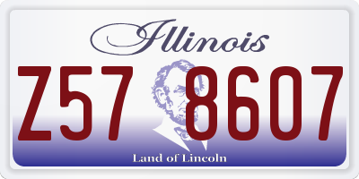 IL license plate Z578607