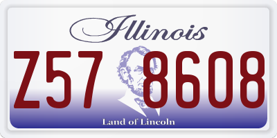 IL license plate Z578608