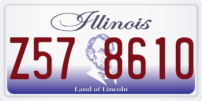IL license plate Z578610