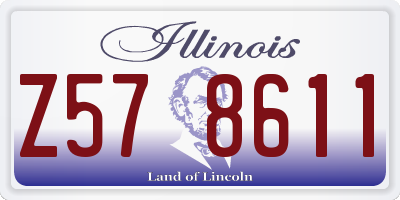 IL license plate Z578611