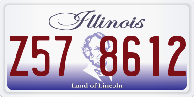 IL license plate Z578612