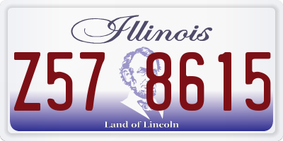 IL license plate Z578615