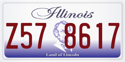 IL license plate Z578617