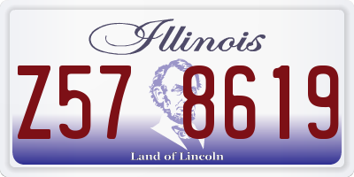 IL license plate Z578619