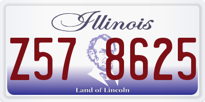 IL license plate Z578625