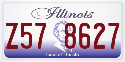 IL license plate Z578627