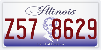 IL license plate Z578629