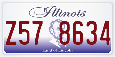 IL license plate Z578634