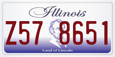 IL license plate Z578651