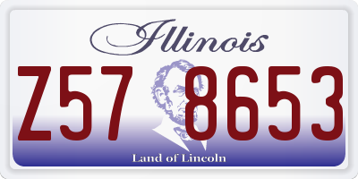 IL license plate Z578653