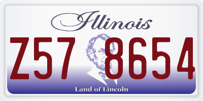 IL license plate Z578654