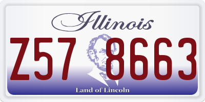 IL license plate Z578663