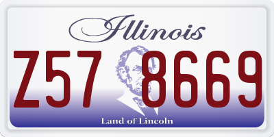 IL license plate Z578669