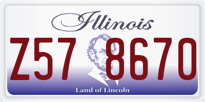 IL license plate Z578670