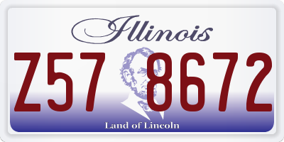 IL license plate Z578672