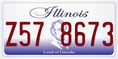 IL license plate Z578673