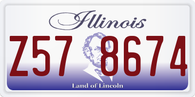 IL license plate Z578674