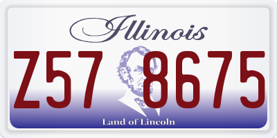 IL license plate Z578675