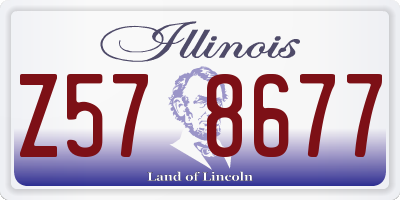 IL license plate Z578677