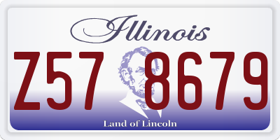 IL license plate Z578679