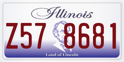 IL license plate Z578681