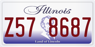 IL license plate Z578687