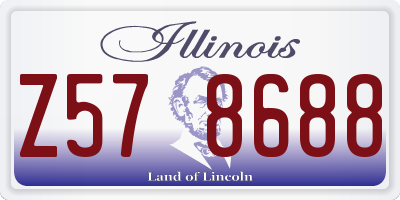 IL license plate Z578688