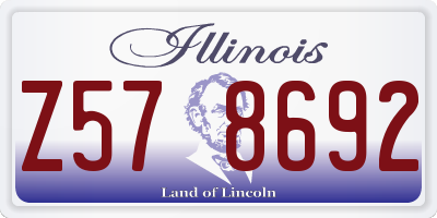 IL license plate Z578692