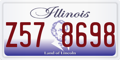 IL license plate Z578698