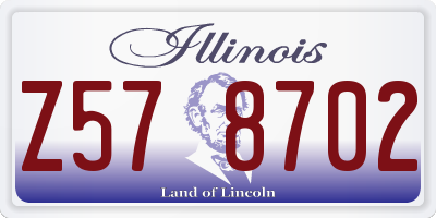 IL license plate Z578702