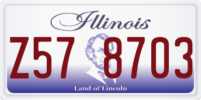 IL license plate Z578703