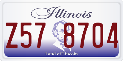 IL license plate Z578704