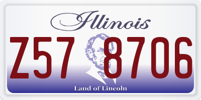 IL license plate Z578706