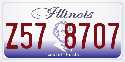 IL license plate Z578707