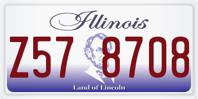 IL license plate Z578708