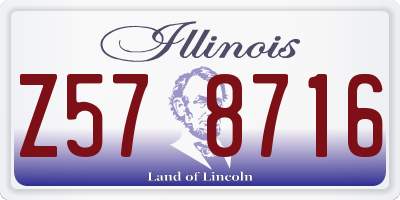IL license plate Z578716