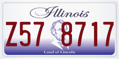 IL license plate Z578717