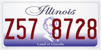 IL license plate Z578728