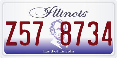 IL license plate Z578734