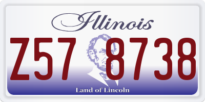 IL license plate Z578738
