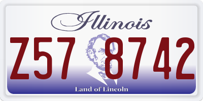 IL license plate Z578742