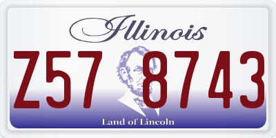 IL license plate Z578743