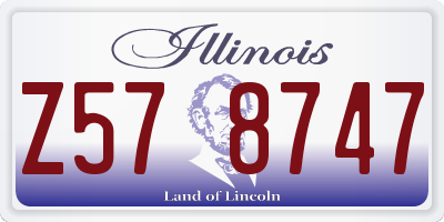 IL license plate Z578747