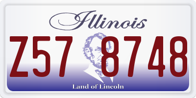 IL license plate Z578748
